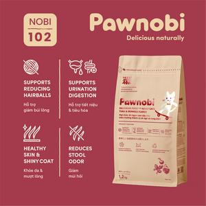 [Mua 1 tặng 1] Hạt cho mèo Pawnobi thức ăn ngon cao cấp cho Mèo trưởng thành vị cá ngừ & rong biển
