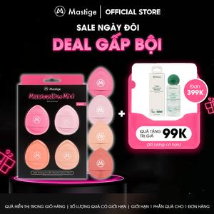 Set 4 Mút Trang Điểm Kháng Khuẩn Mastige Marshmallow Mini Che Khuyết Điểm Tốt, Dễ Tán Nền