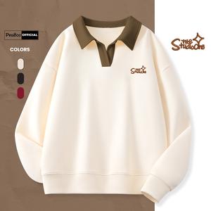 Áo Sweater Cổ V THÊU By PEABOO BST 04 Chất Nỉ 2 Da Dáng Unisex Form Rộng