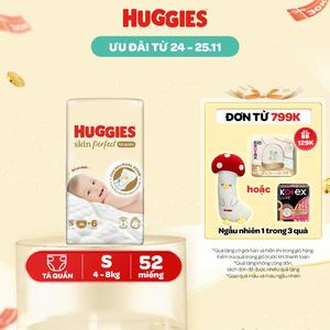 Tã quần HUGGIES SKIN PERFECT S - Gói 46+6 miếng