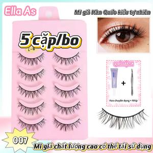 Lông Mi Giả, Phong Cách Hàn Quốc, Dây Đen Hoa Hướng Dương, 5 Cặp, Trông Tự Nhiên, Lông Mi Đầu Chéo Và Nhọn, Thích Hợp Sử Dụng Hàng Ngày