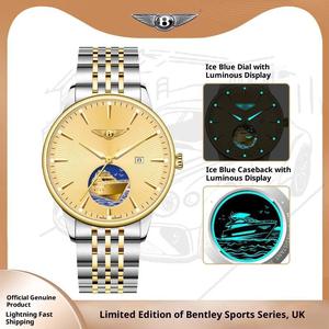 Đồng Hồ Doanh Nhân Hợp Tác, Phiên Bản Giới Hạn, B002-G Bentley Ngôi Sao, Đồng Hồ Dạ Quang Cơ Thời Trang Cao Cấp, Dành Cho Nam