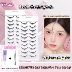 Lông Mi Giả Mắt Mèo, Okay Love Lashes, Thiên Nhiên Như Ella AS, Bộ 10 Cặp, Dung Tích Lớn
