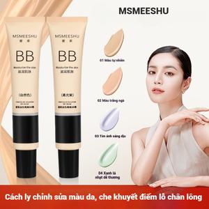 Kem BB, MSMEESHU, Cung Cấp Độ Che Phủ, Cấp Ẩm, Kết Cấu Rạng Rỡ Kem Nền Mờ Tạo Lớp Hoàn Thiện Tự Nhiên, Lâu Trôi, Mịn Màng màu 14 hồng cánh sen gấu nâu và