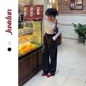 Quần kẻ sọc line form xuông Justdun HX1