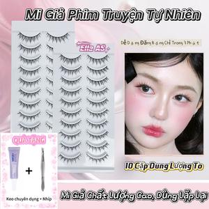 Lông Mi Giả, Okay Love, Kiểu Manga Tự Nhiên, Bộ 10 Cặp, Dung Tích Lớn