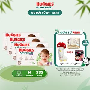 [Creator] Combo 4 Tã/Bỉm dán/ quần sơ sinh Huggies Platinum NatureMade _Size tã dán S82/M64/L54/XL44_size tã quần M58/L44/XL38/XXL26/XXXL28