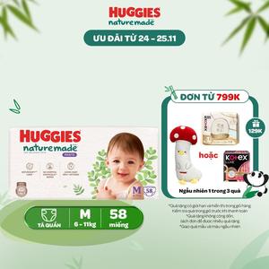 [Creator] Tã/Bỉm quần Huggies Platinum NatureMade Size M58/L44/XL38/XXL26/XXXL28