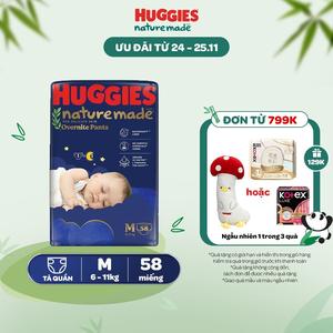 [Creator] Tã quần Huggies Naturemade ban đêm size M58/L44/XL38/XXL26