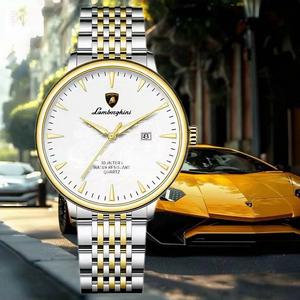 Đồng Hồ Doanh Nhân Phiên Bản Giới Hạn Lamborghini, L001, Đồng Hồ Nam Sang Trọng, Không Thấm Nước, Thạch Anh Dạ Quang, Thép Không Gỉ Cổ Điển, Đồng Hồ Thạch Anh Cơ Nam