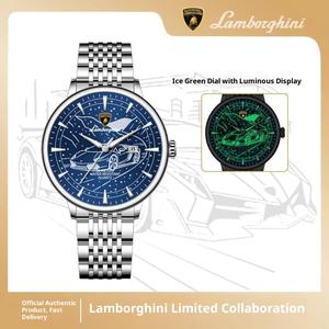 Đồng Hồ Cơ, Phiên Bản Giới Hạn Lamborghini, Chất Liệu Thép Không Gỉ, Sang Trọng, Không Thấm Nước, Dạ Quang, Đồng Hồ Đeo Tay Nam, Chất Lượng Cao