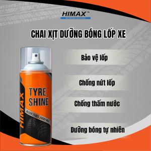 Xịt bóng lốp xe HIMAX Tyre Shine [MC-02] – Phủ bóng lốp xe, dưỡng bóng tự nhiên, chống nứt vỏ.