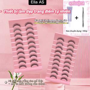 Lông Mi Giả, Tự Dính, Mềm Mại, Có Thể Tái Sử Dụng, 3D, Với Kiểu Trang Điểm Màu Nude Tự Nhiên, Trông Tự Nhiên Và Đầy Đặn, Đi Kèm Với Keo Dán