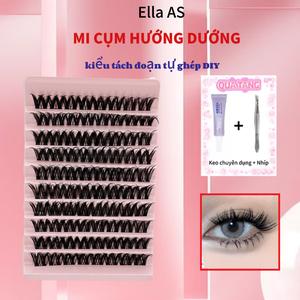 Cụm Lông Mi Tự Làm Phương Đông Lấy Cảm Hứng Từ Hàn Quốc, Lông Mi Phân Đoạn Rộng Rãi, Bao Gồm Bộ Keo Dán Và Nhíp Miễn Phí