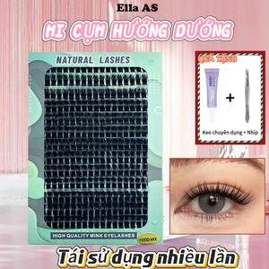 Lông Mi Giả, Lông Mi Tự Nhiên Chồn Chất Lượng Cao, Lông Mi Cụm Tự Làm, Tặng Kèm Bộ Keo Và Nhíp Đặc Biệt Miễn Phí
