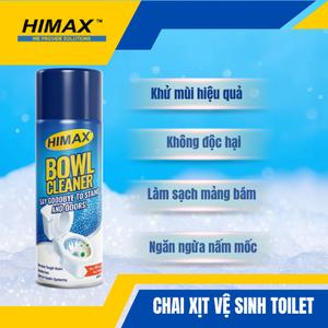 Xịt tẩy rửa bồn cầu HIMAX Bowl Cleaner [HC-03]- Khử mùi hôi- Tẩy sạch cặn bẩn, vết ố cứng đầu.