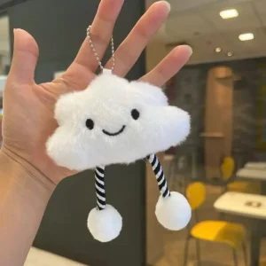 Móc khoá đám mây trắng nhồi bông dễ thương PK032