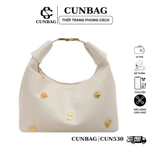 Túi Xách Đeo Vai Đeo Chéo Nữ Túi Xách Phong Cách Hàn Quốc Da Bóng Khoá Sập Xương CUN530