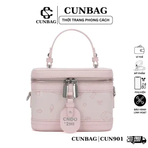 Túi Xách Nữ CNdo Hình Thùng Da PU Cao Cấp – Dây Đeo Tháo Rời CUN901