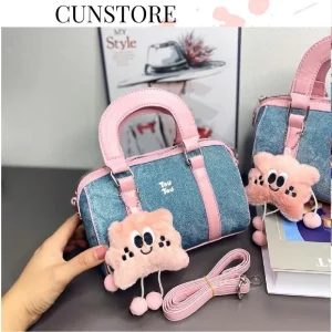 (Tặng móc bông) Túi Đeo Chéo Trống TouTou Hai Quai Cầm Tay Trẻ Trung Thời Trang Xinh CUN326