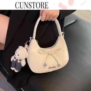 (Tặng Túi Mù - kèm Móc gấu) Túi Xách Nữ That Nơ Phong Cách Tây 2025 Thiết Kế Cao Cấp Cun544