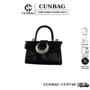 Túi Xách Nữ Khóa Trăng – Form Vuông Cứng Cáp | Style Hàn Sang Chảnh CUN720