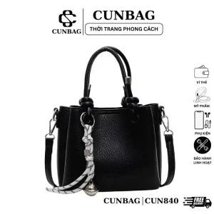 Túi Cầm Tay & Đeo Vai Hot Trend 2025 – Kèm Charm Trắng Cá Tính CUN840