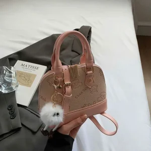 Túi Xách Nữ Mini Hình Vòm Cute Kèm Móc Bông Gấu CUN638