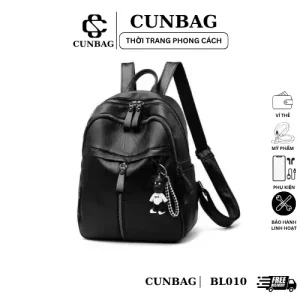 Balo Nữ Da Mềm Thời Trang Hàn Quốc Kèm Móc Gấu – Phong Cách Năng Động & Thanh Lịch BL010