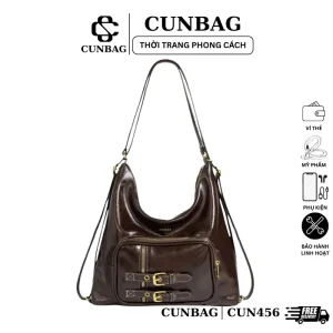 (DEAL MỞ BÁN SỐC) - FORM TO - Túi Xách Nữ Dáng Hobo Tặng Kèm Móc Gấu Đựng vừa Sách Vở CUN456