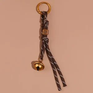 Móc Khóa Chuông Dây Dù Vintage Nâu Đồng PK012