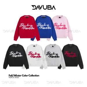 DAVUBA | Áo Sweater Nỉ Bông Thêu Xù mùa thu đông nam nữ sm161