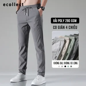 Quần nam dài ECOLLECT QD10 chất liệu poly 280gsm dày dặn, co giãn 4 chiều chống bai xù - Menswear - Pants Có Túi