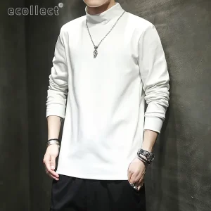 Áo Giữ Nhiệt Nam Cao Cổ ECOLLECT GN04 - Chất Liệu Cotton Nỉ 280gsm Cào Bông Mềm Mịn, Không Xù Lông, Giữ Ấm Ngày Đông Menswear Hoodie Dệt