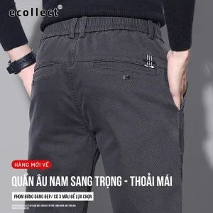 Quần Âu Nam Cạp Chun ECOLLECT QD19 - Chất Denim Co Giãn Thoải Mái Thời Trang 2025
