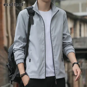 Áo Khoác Gió Nam Có Mũ ECOLLECT G19 – Chống gió, trượt nước nhẹ, nhẹ thoáng – Full zip, dáng vừa M–3XL