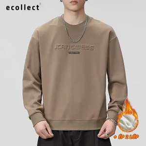 Áo Nỉ Nam ECOLLECT SW10 – Nỉ cotton 320g, ép tăng cường 2 lớp – Regular fit gọn gàng, ấm áp, dễ phối