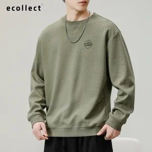 Áo nỉ nam cổ tròn ECOLLECT SW02 – nỉ cotton 2 lớp 320g dày mềm ấm, street sweater, mặc trong ngoài đều đẹp