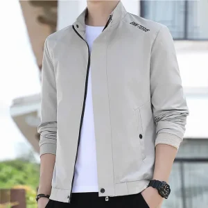 Áo khoác gió nam cổ đứng Ecollect #G08 vải dù tráng bạc chống nước chóng gió kiểu dáng trẻ trung hợp thời trang nam Menswear Jacket Đen