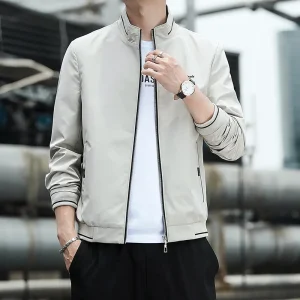 Áo khoác gió nam cổ đứng ECOLLECT, thêu chữ tinh tế, chất liệu cao cấp, phong cách đơn giản, đa năng - G14 Menswear Jacket