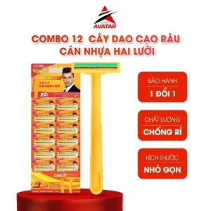Dao cạo hai lưỡi LiYu Max, tay cầm bằng nhựa cao cấp, gói 12 / 24, dao cạo dùng một lần chất lượng cao