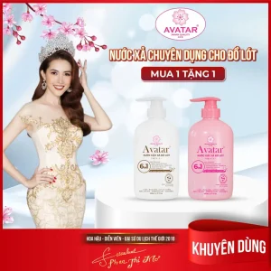 Nước Giặt Xả Đồ Lót Avatar 6 in 1- Giúp Khử Mùi, Kháng Khuẩn, An Toàn Cho Da Nhạy Cảm 500ml/Chai