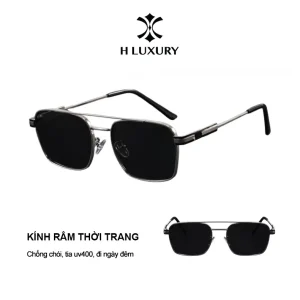Kính mắt nam đen ngầu đi đường V11 - Chống tia Uv400, chống chói - Gọng hợp kim và Acetate đẹp cap cấp