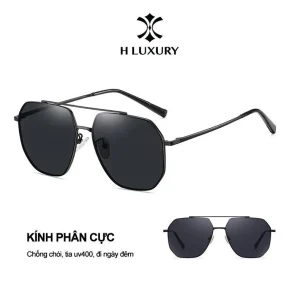 Kính râm phân cực H Luxury chống chói lóa chuyên dụng khi lái xe ngày đêm, câu cá - Kính Đổi Màu Phân Cực V14 Kính Mắt Titan