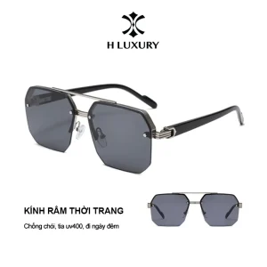 V5 - Kính râm H luxury nam nữ chống UV, mặt kính phân cực - Đang bán chạy