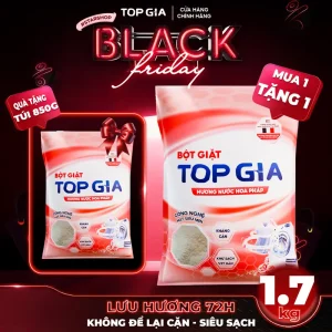 [MUA 1 TẶNG 1 850gr] Bột Giặt TOPGIA Hương Nước Hoa Hồng Pháp Sạch Vượt Trội Với Hạt Siêu mịn, Lưu Hương Lâu, An Toàn Cho Da Tay, Không Để Lại Cặn Ngay Cả Khi Giặt Máy bta