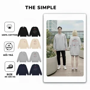 Áo Sweater Unisex Form Rộng In Chữ Lịch Tháng 2025 – THE SIMPLE