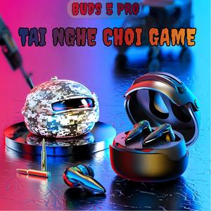 BUDS 5 PRO Mới Nhất Chơi Game Tai Nghe, Thiết kế mũ bảo hiểm độc nhất thế giới, Hiệu ứng ánh sáng siêu ấn tượng, Âm thanh nổi cấp độ HiFi, Mic tích hợp chống nước IPX5, Giảm tiếng ồn ENC, Điều khiển cảm ứng, Với iPhone và Android