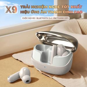 X9 Mới Nhất ENC Tai Nghe, Âm thanh nổi cấp độ HiFi, Thiết kế mở nghiêng, Thủ công kim loại hoàn chỉnh, Kết cấu da, Mic tích hợp chống nước IPX5, Giảm tiếng ồn, Với iPhone và Android