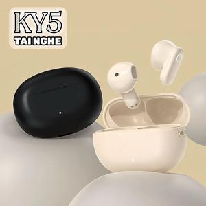 Tai nghe KY5 Nhét Tai Ánh Sáng Mới Nhất [3 Quà tặng] 1 Nhãn dán hoạt hình+1 Dây buộc+1 Bao tay chơi game, Âm thanh nổi mức HiFi, Micrô tích hợp, Chống nước iPX5, Điều khiển cảm ứng, Khử tiếng ồn cho iPhone và Andriod